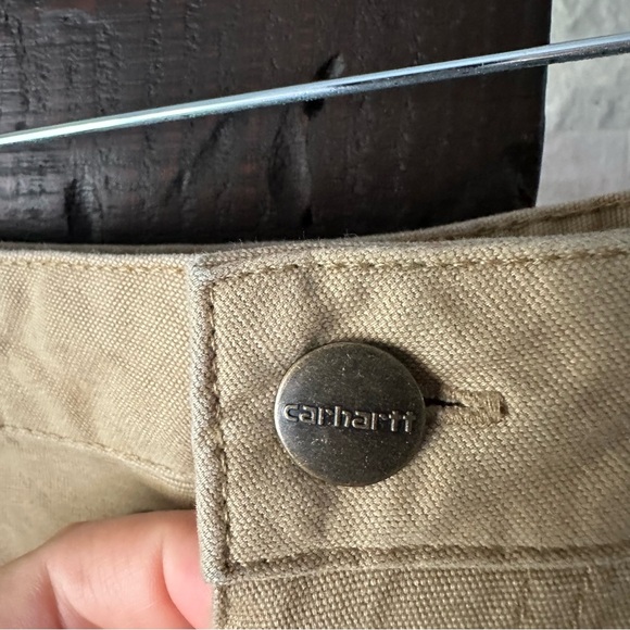 CARHARTT Tan Boys Cotton Canvas Adjustable Waist Cargo Work Shorts Size 14 - Picture 3 of 6